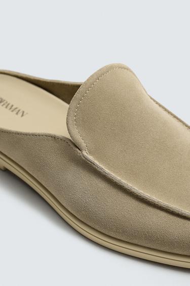 LEATHER MULE LOAFERS - Beige by Zara - Image 5