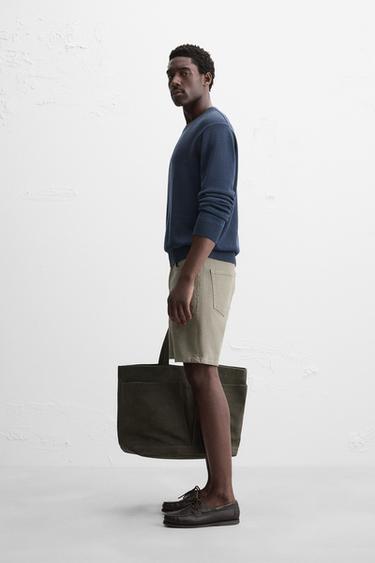 BERMUDA EN DENIM REGULAR FIT - Kaki de Zara - Image 3