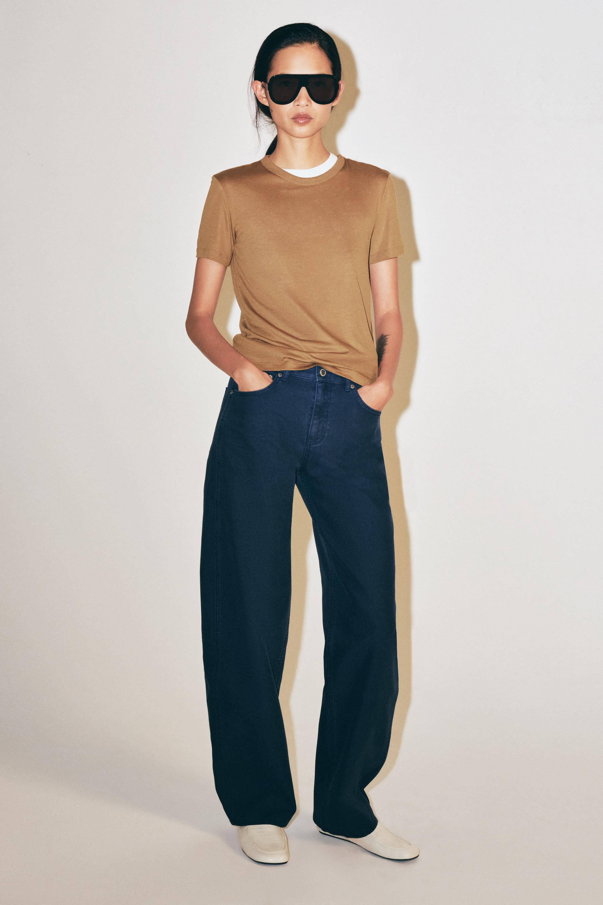 LYOCELL SHORT SLEEVE T-SHIRT — Ocher
