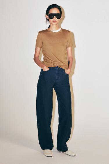 SHORT SLEEVE T-SHIRT - Ochre by Zara