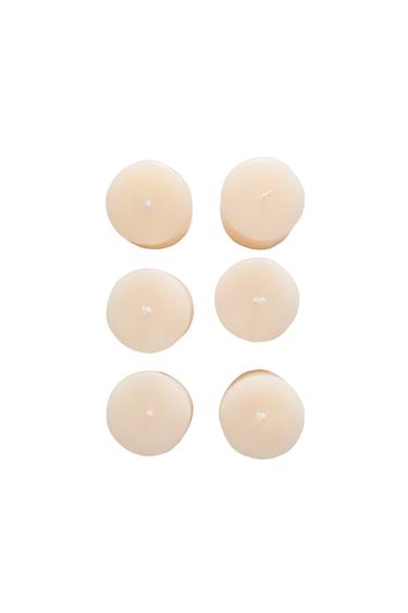 PACK OF DECORATIVE TEALIGHTS (PACK OF 6) - أبيض مكسور الخاص بـ Zara