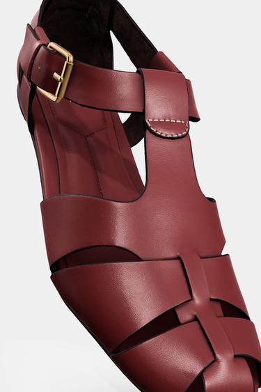 CHAUSSURES STYLE PLAGE PLATES - Rouge de Zara - Image 5
