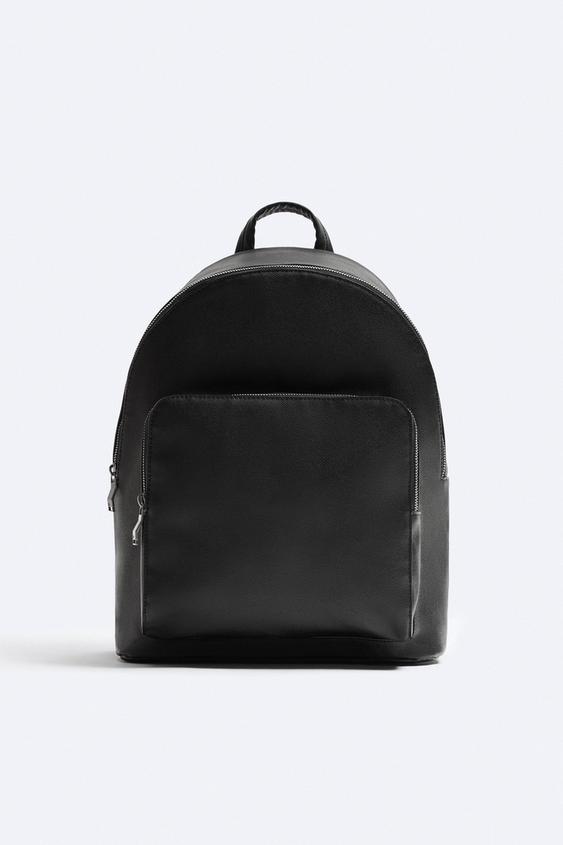 EMBOSSED BACKPACK WITH ZIPS - Black | ZARA South Africa
