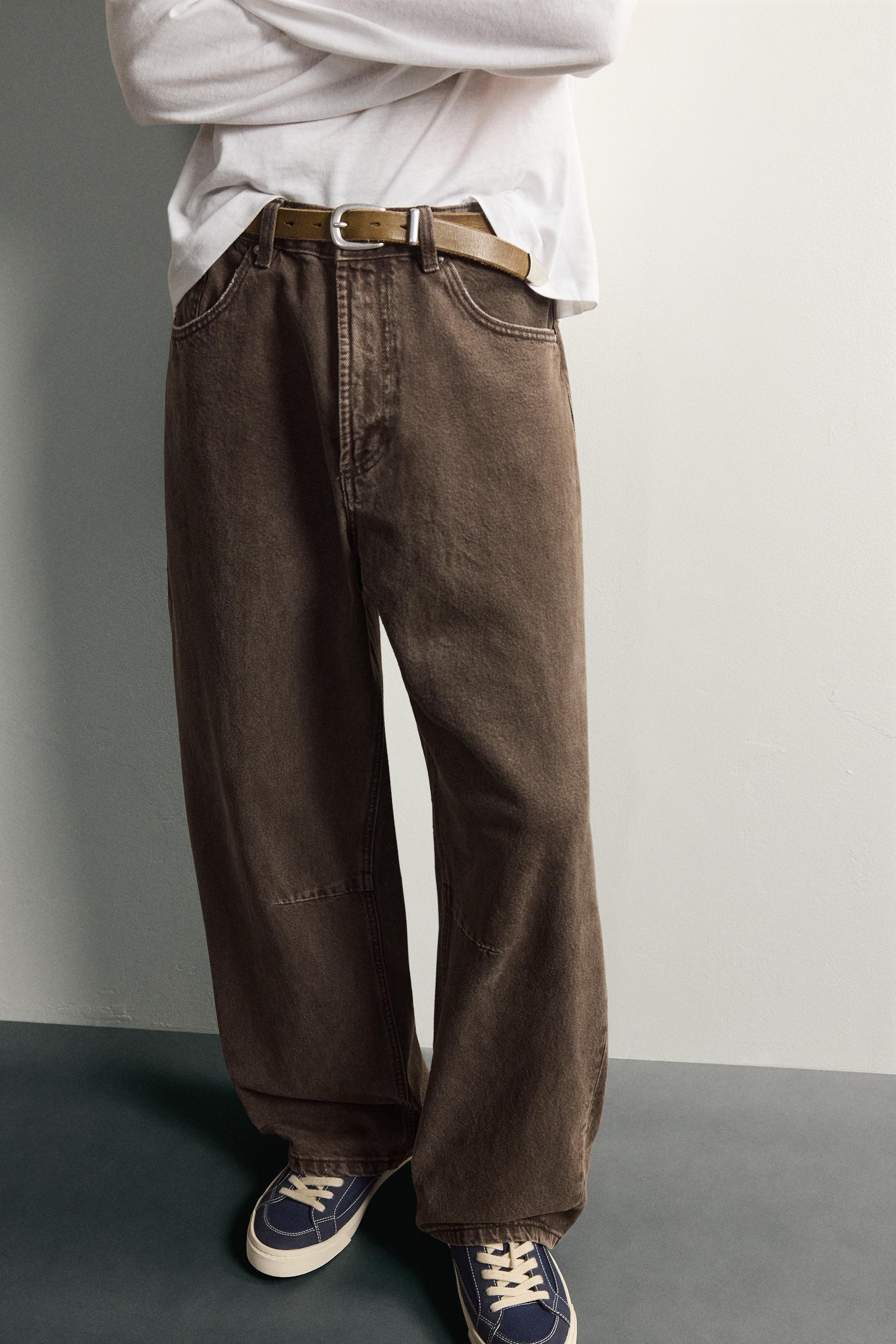 DRAWSTRING BARREL FIT PANTS