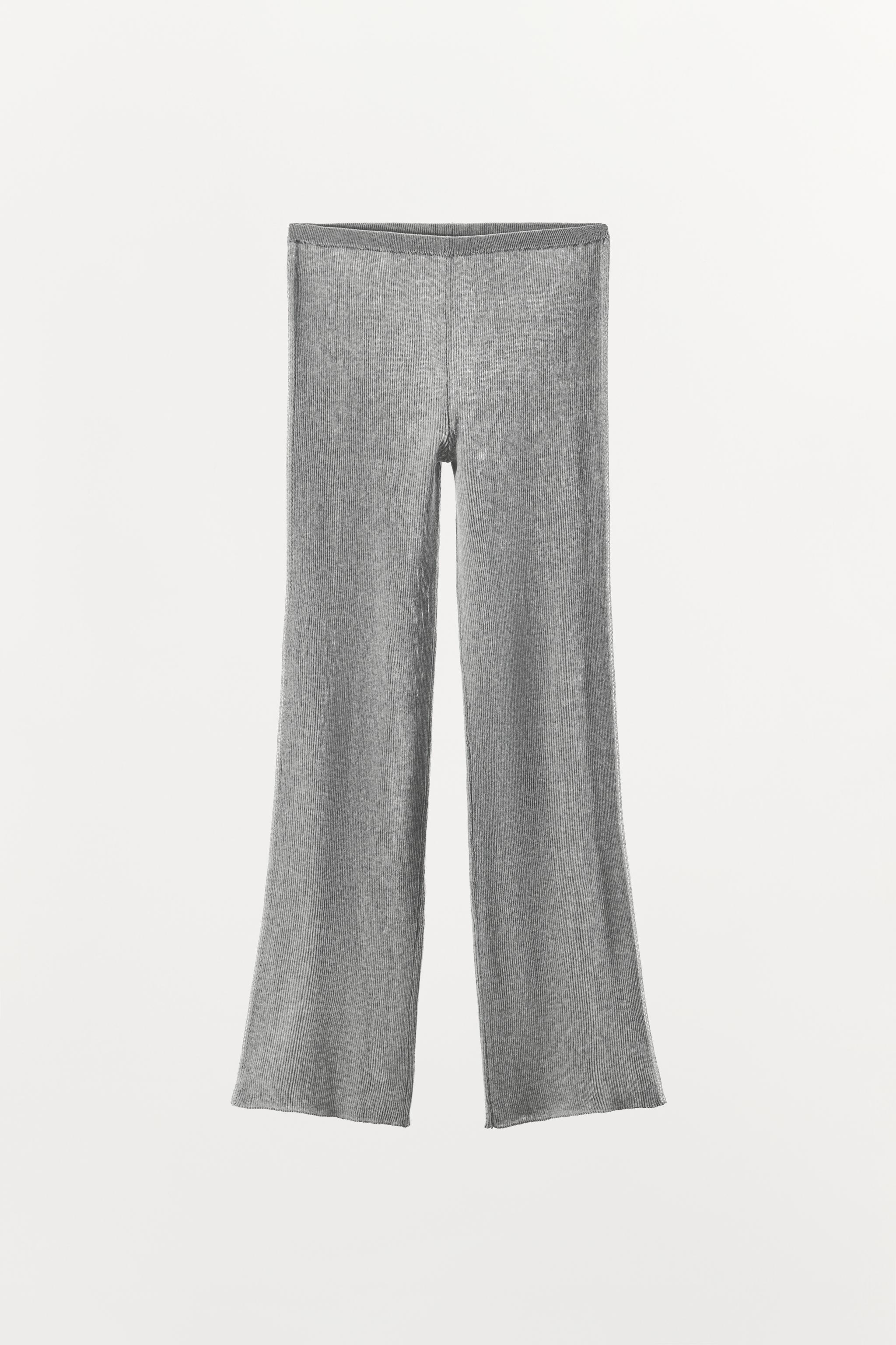 RIB-KNIT PANTS