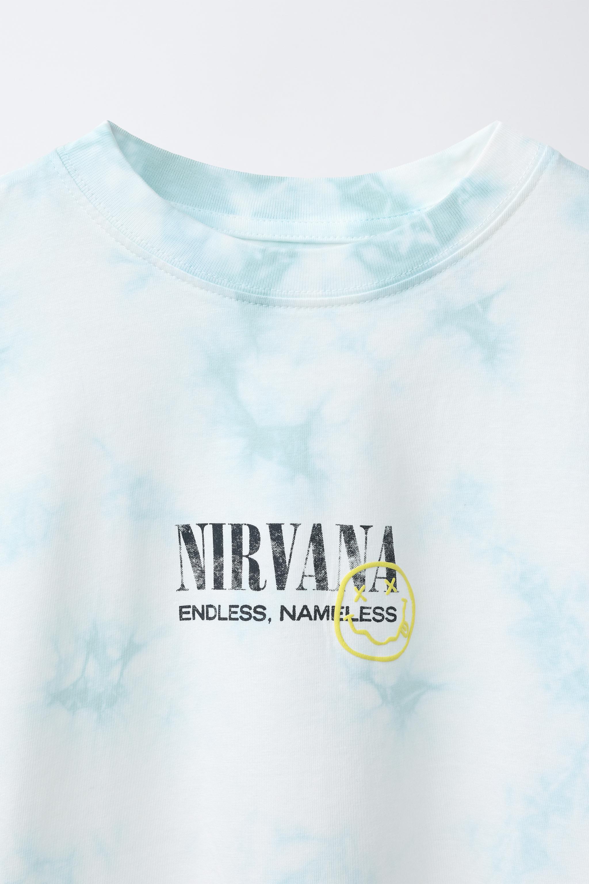 タイダイ柄NIRVANA ® Tシャツ - ブルー | ZARA Japan / 日本