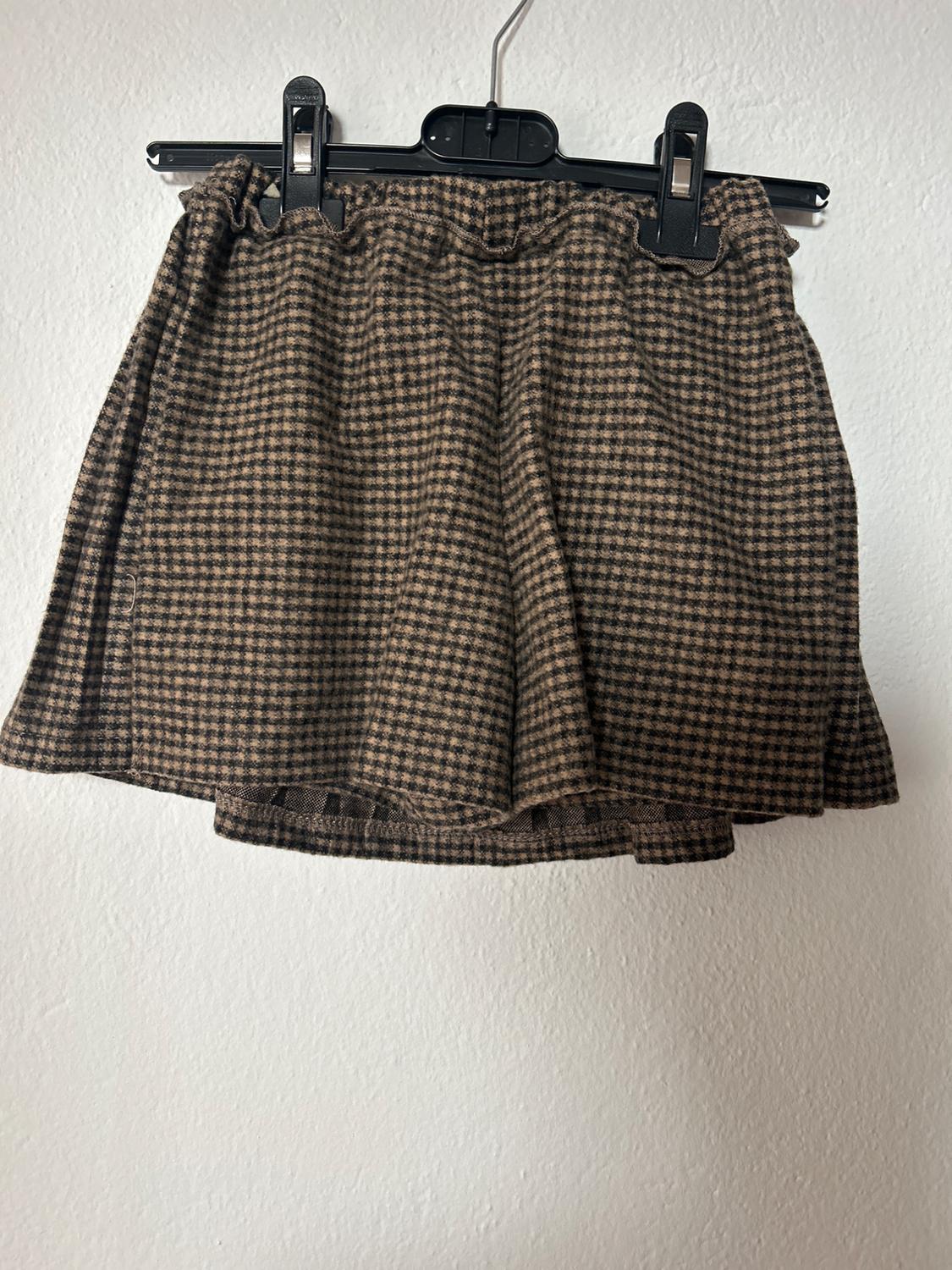 CHECKED PLEATED BERMUDA SKIRT - Image 2