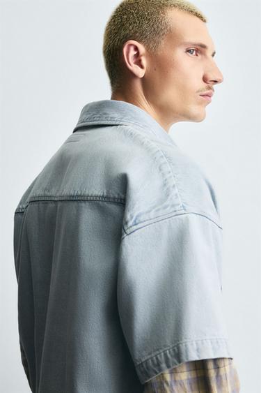 POLO EN DENIM LÉGER - Bleu clair de Zara - Image 4