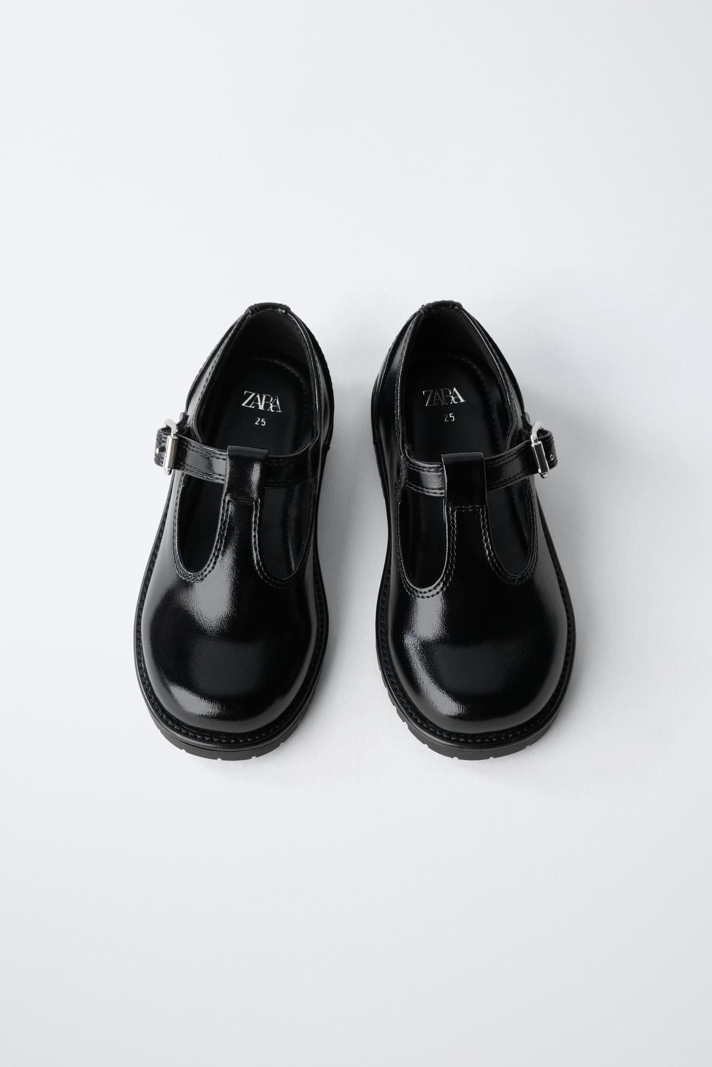 Обувь Zara T-STRAP Shoes для детей, цвет: Чёрный — фото 4