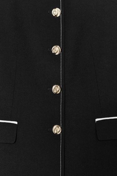 TRIM DETAIL BLAZER - Black de Zara - Image 7