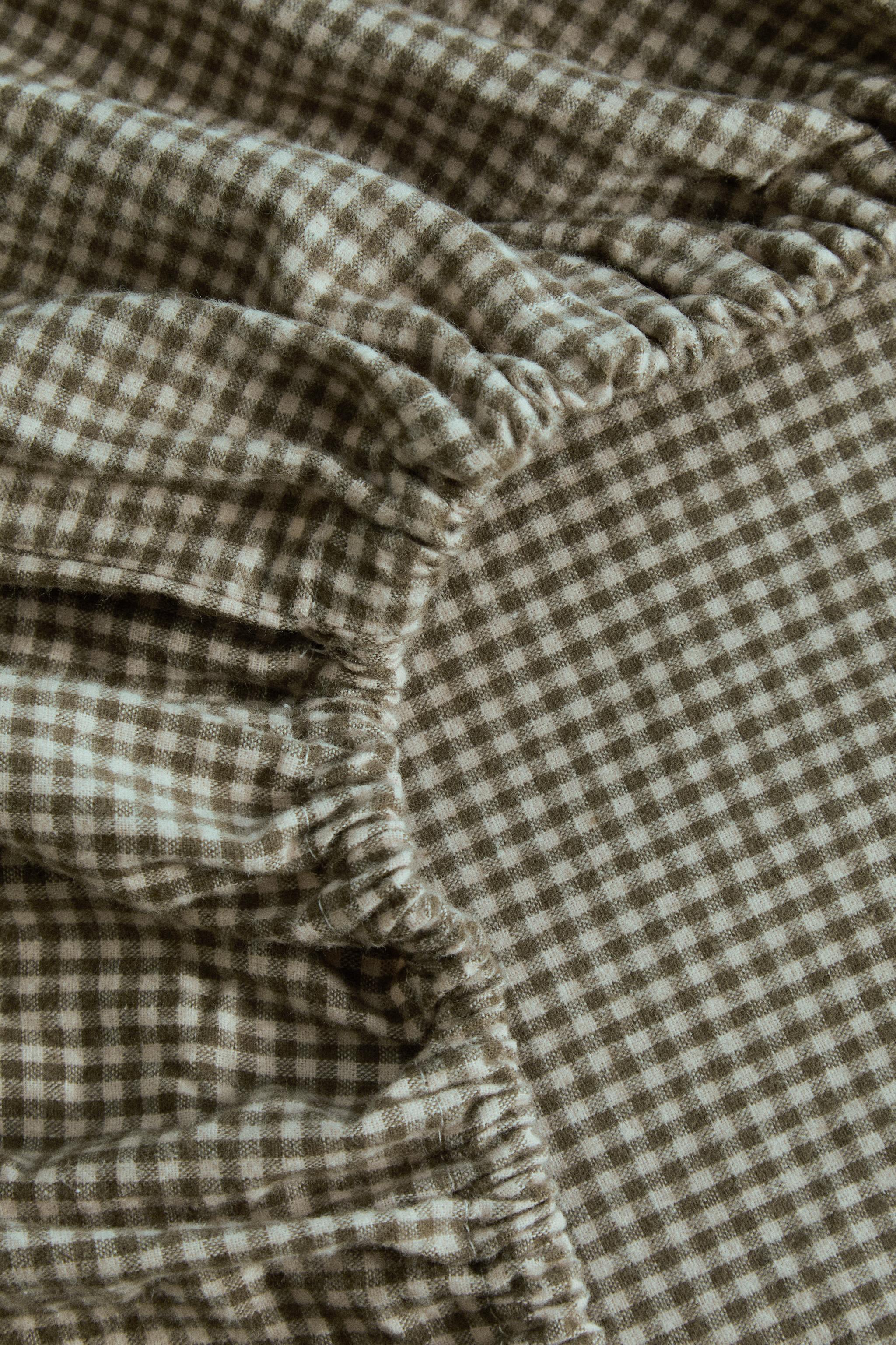 CHILDREN'S GINGHAM FLANNEL FITTED SHEET