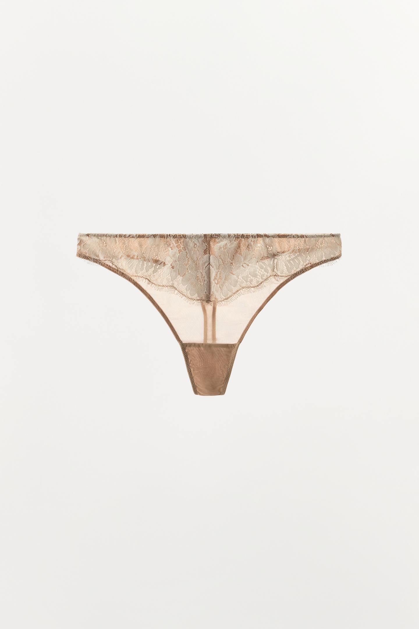 Трусы-брифы, кружево — Zara, цвет: Бежевый розовый — фото 5