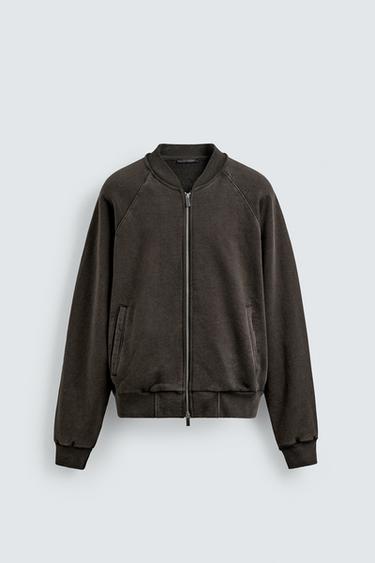 WASHED BOMBER JACKET - Brown by Zara
