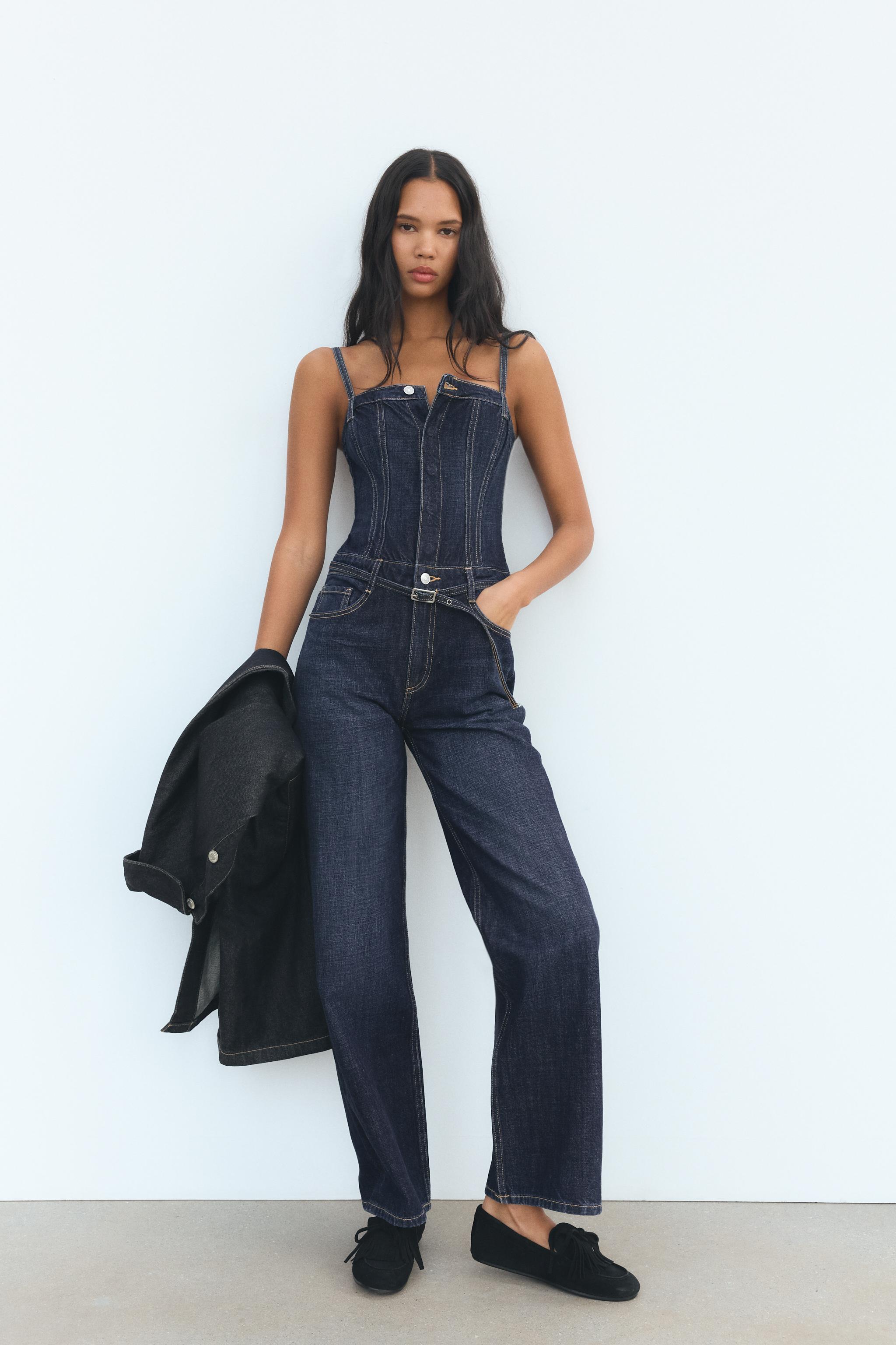 Women s Denim Jumpsuits ZARA United States