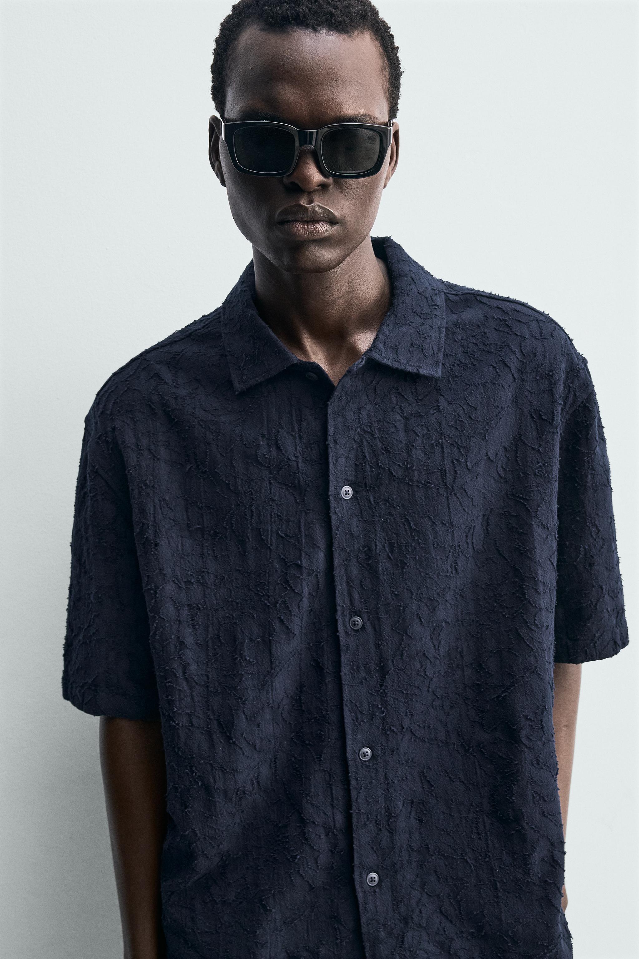 CHEMISE EN JACQUARD TEXTURÉ