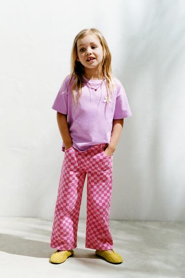 RUBBERISED APPLIQUÉ T-SHIRT - Pastel mauve by Zara