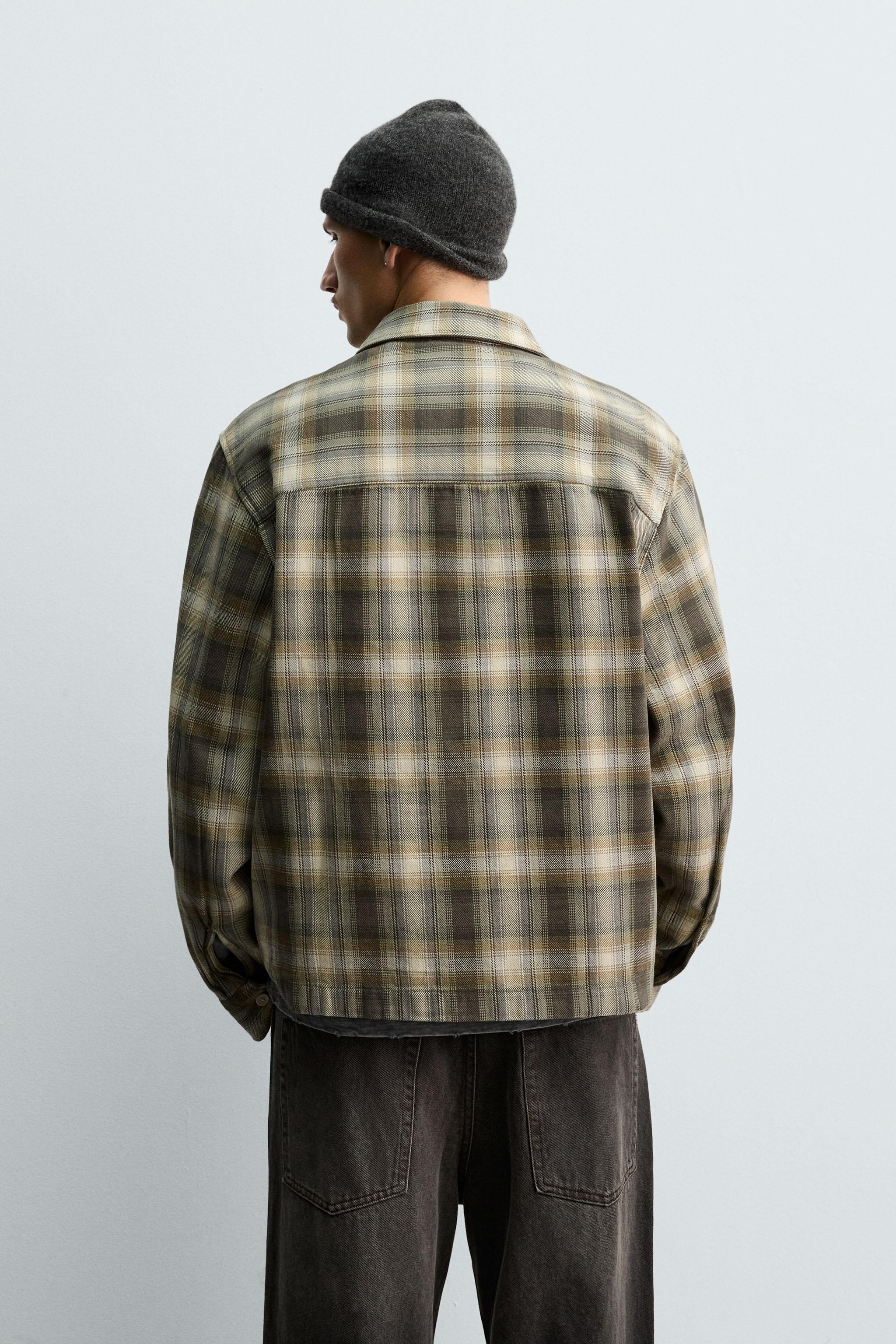 RELAXED FIT PLAID OVERSHIRT