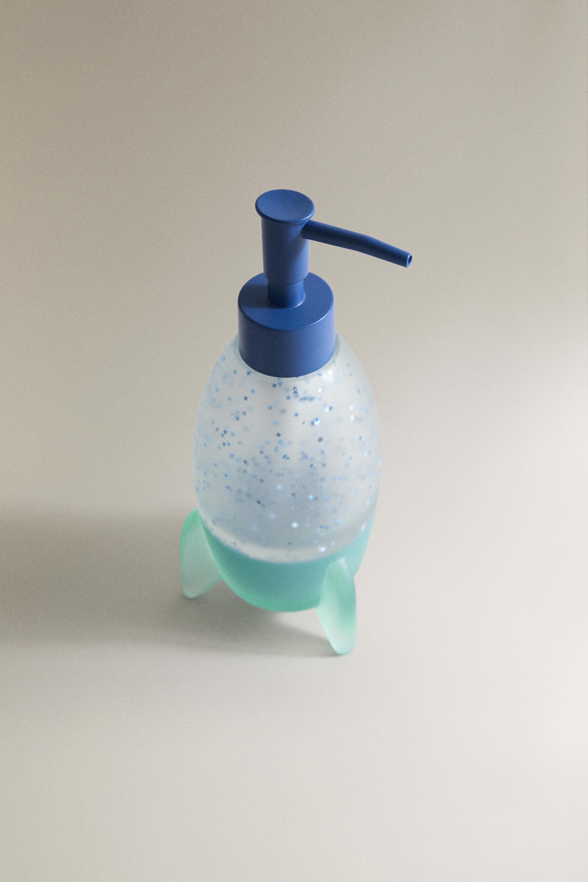 CHILDREN'S SPACESHIP SOAP DISPENSER — Blue