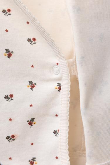FLORAL T-SHIRT AND LEGGINGS SET - Ecru by Zara - Image 3