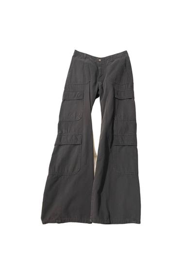 PANTALONE CARGO MID RISE CON 2 TASCHE LUNGO LA GAMBA