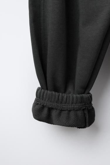 PACK ZWEI JOGGINGHOSEN JERSEY ETIKETT - Gedecktes Grün von Zara