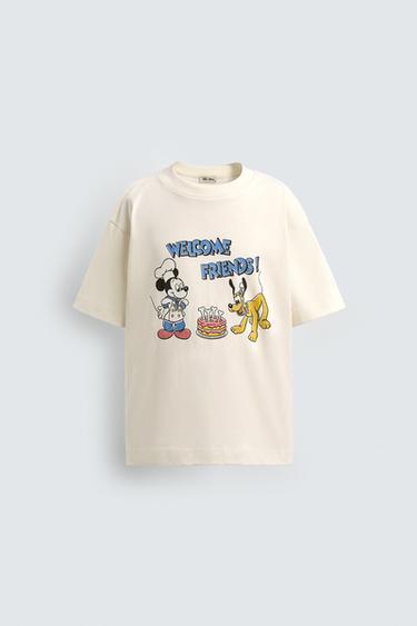ÁO PHÔNG PLUTO + MICKEY MOUSE HARRY LAMBERT FOR ZARA X DISNEY - Màu trắng từ Zara