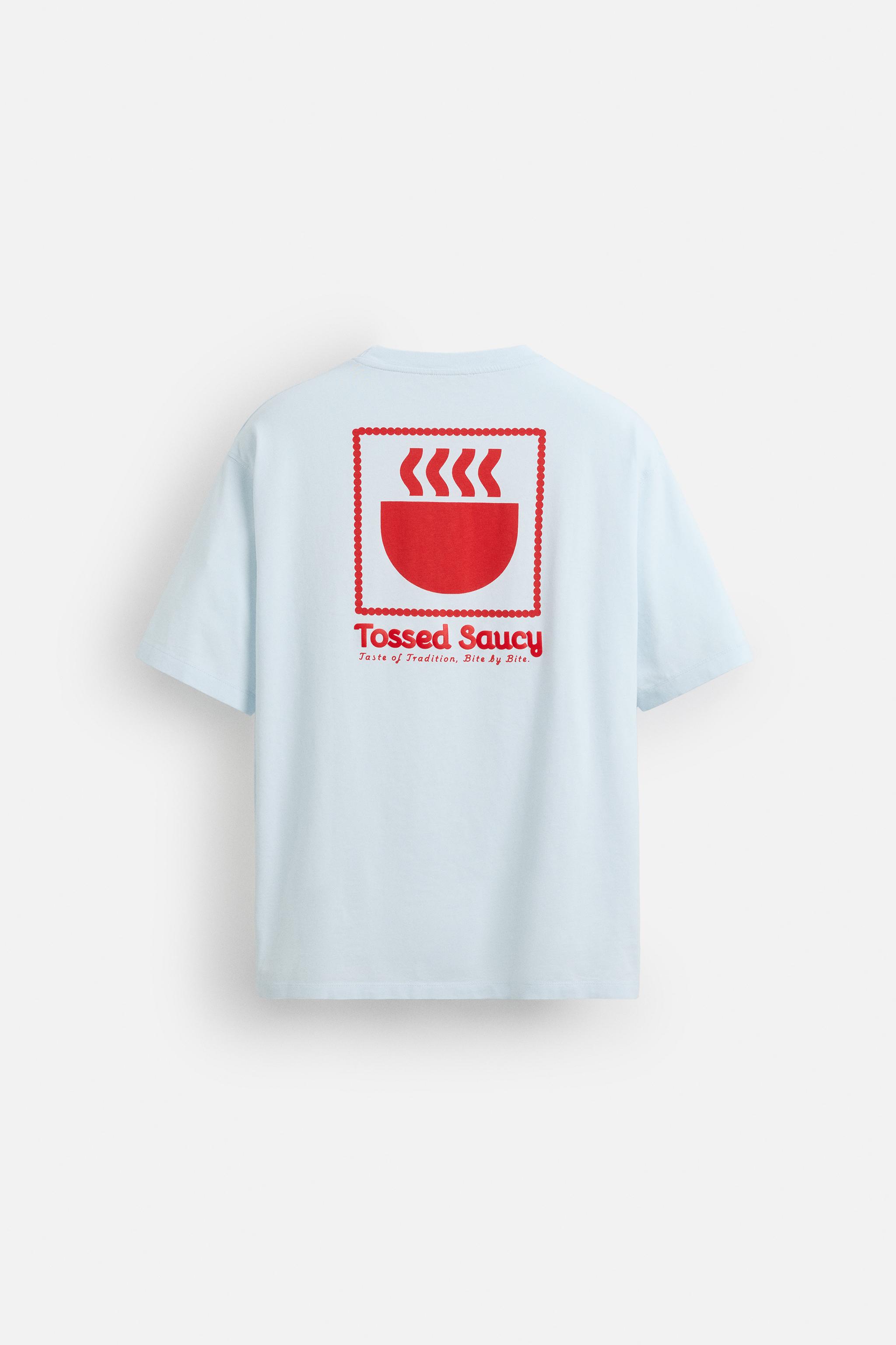 COMBINATION PRINT T-SHIRT - Sky blue | ZARA United States