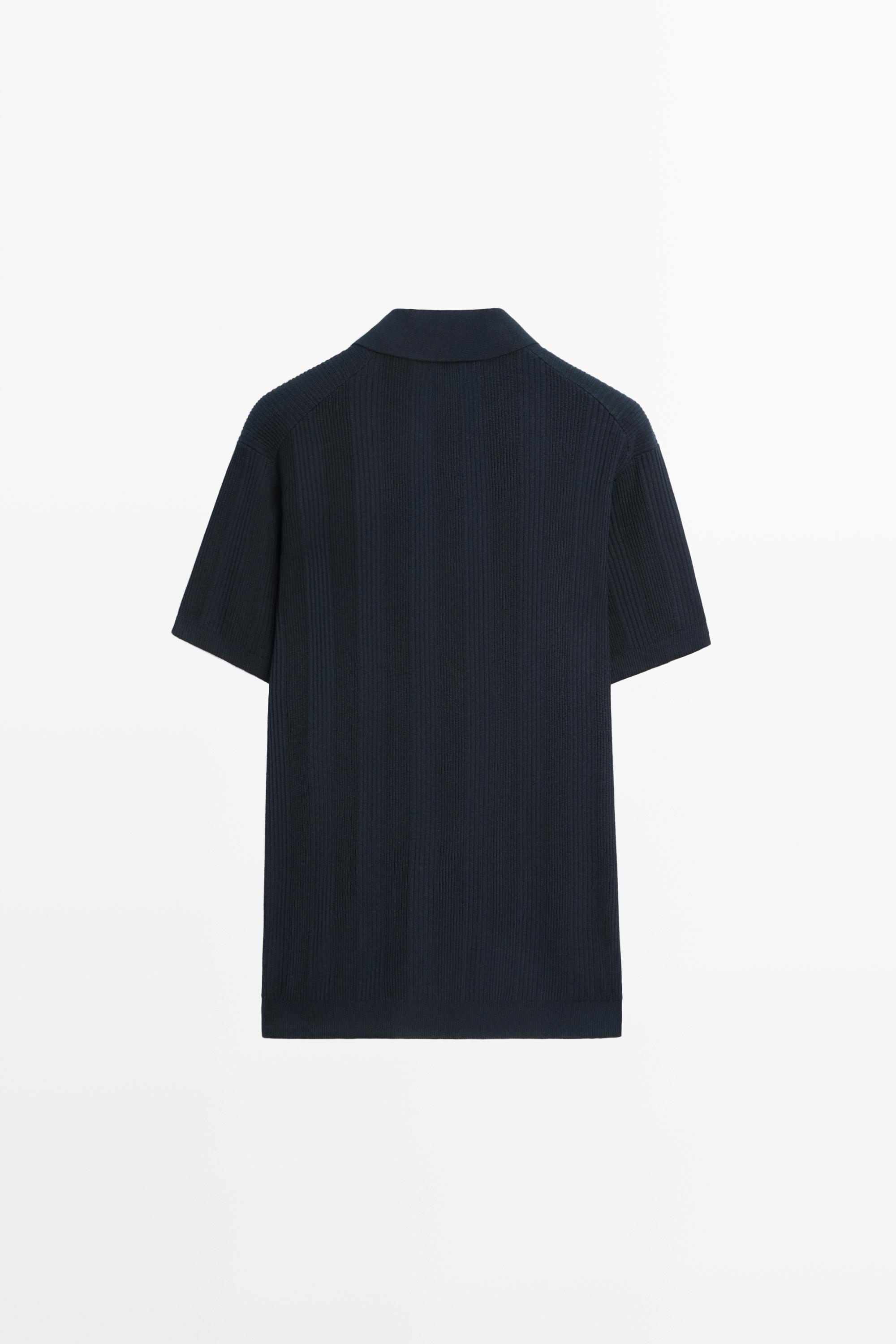 Polo rayé en maille texturée 100 % coton