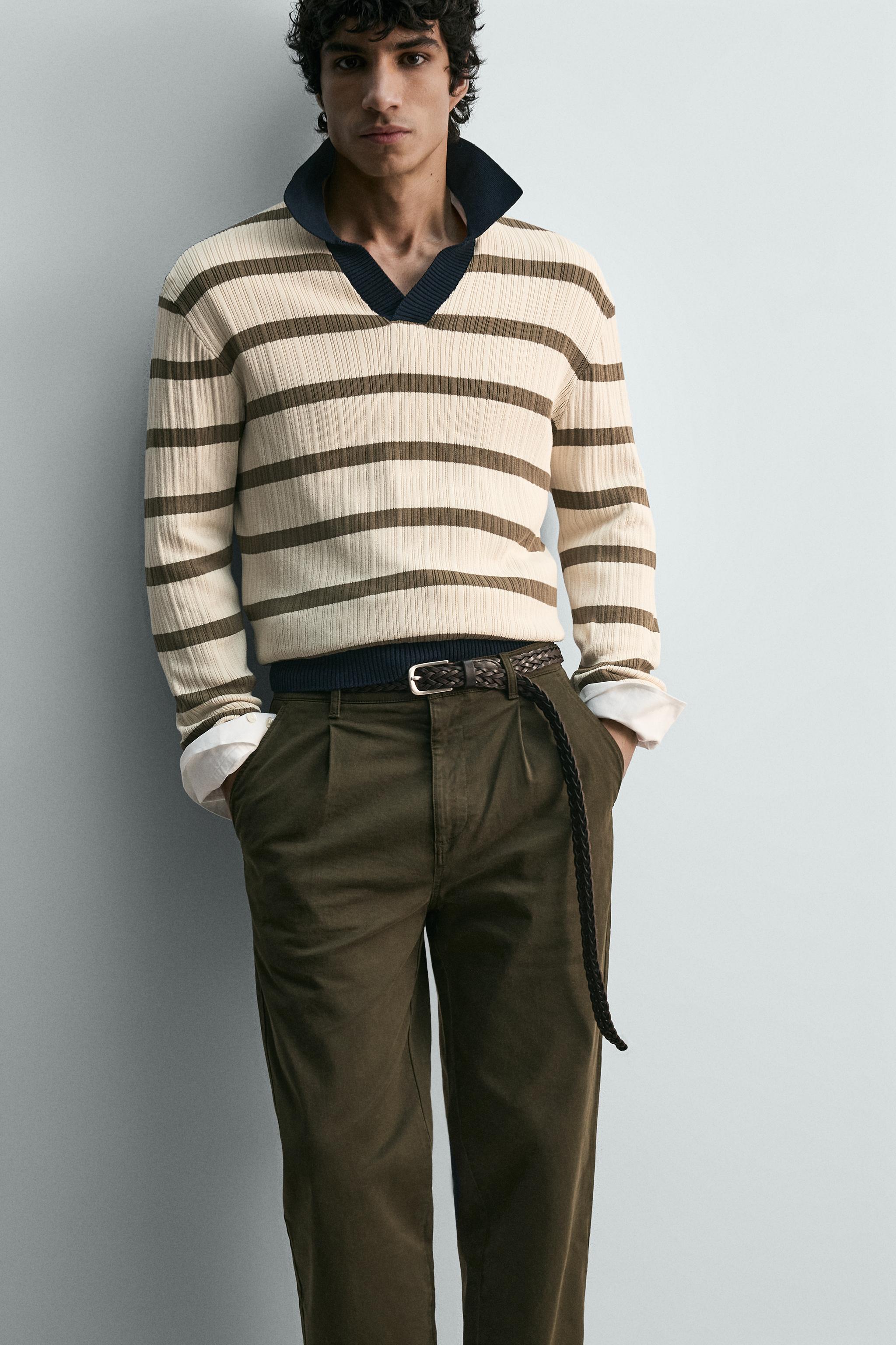 PLEATED CHINO PANTS