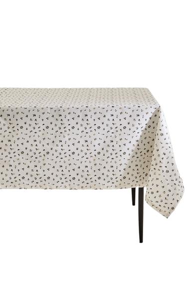 RESIN-COATED COTTON TABLECLOTH WITH FRUIT PRINT - Greenish by Zara