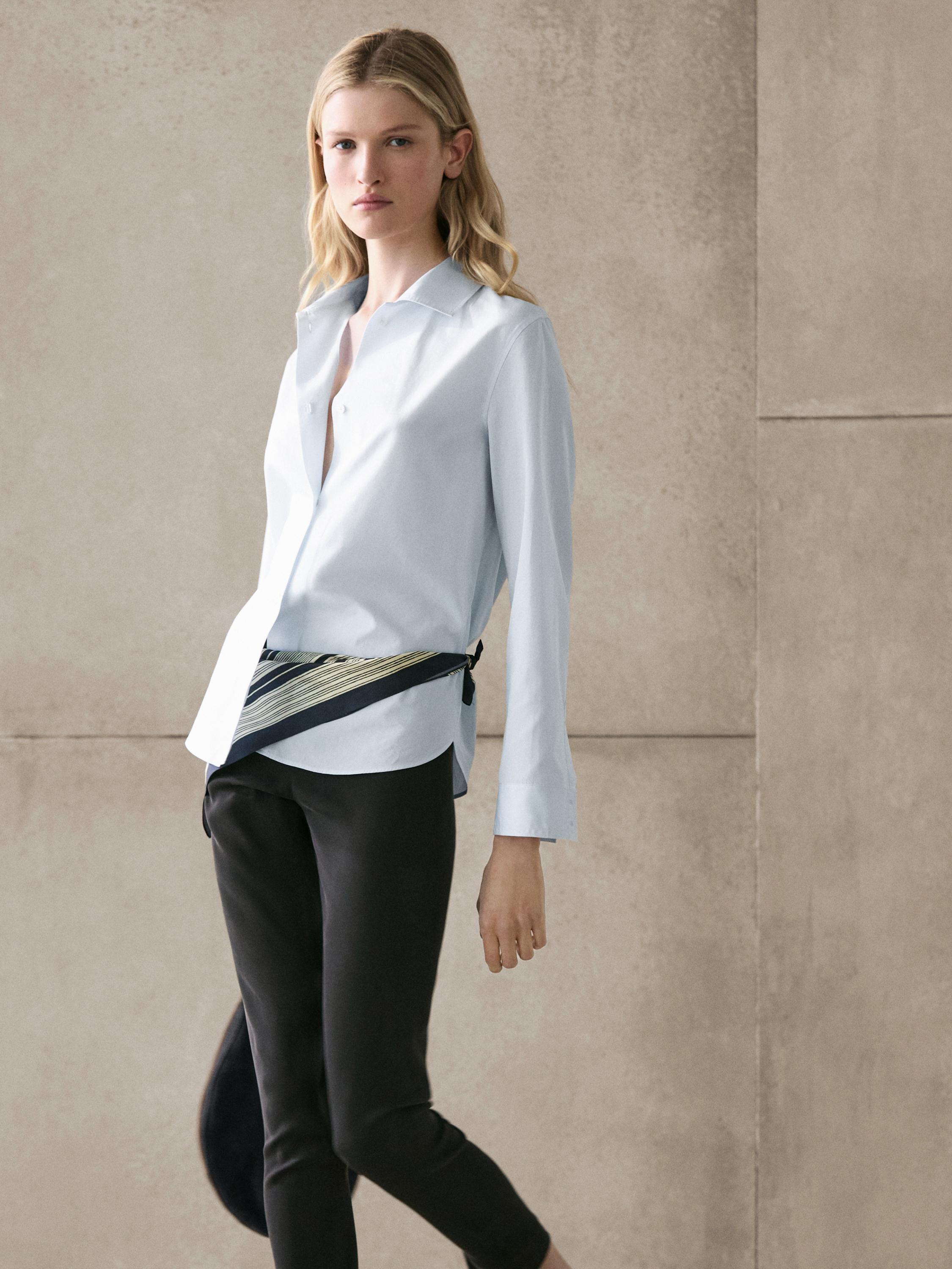 Chemise en popeline 100 % coton