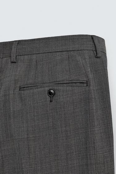 CHECK SUIT TROUSERS - brown vigore by Zara - Image 9