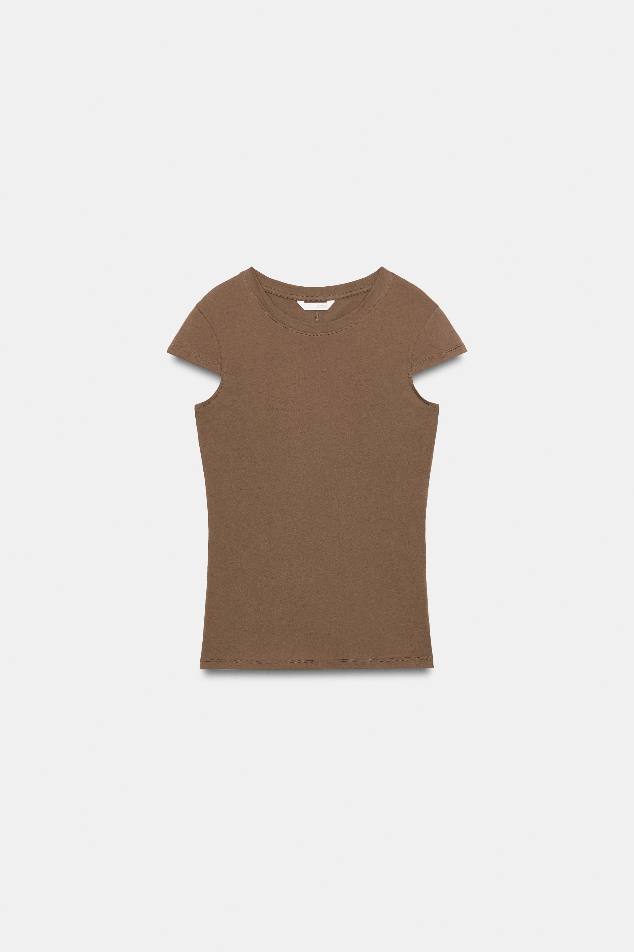 MİNİMAL KISA KOLLU T-SHIRT - Görsel 6
