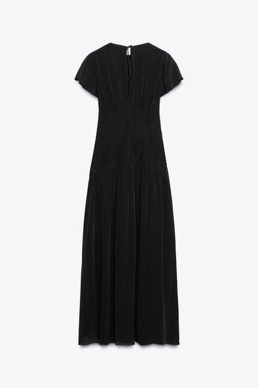 KLEID MIT GÜRTEL ZW COLLECTION - Schwarz von Zara