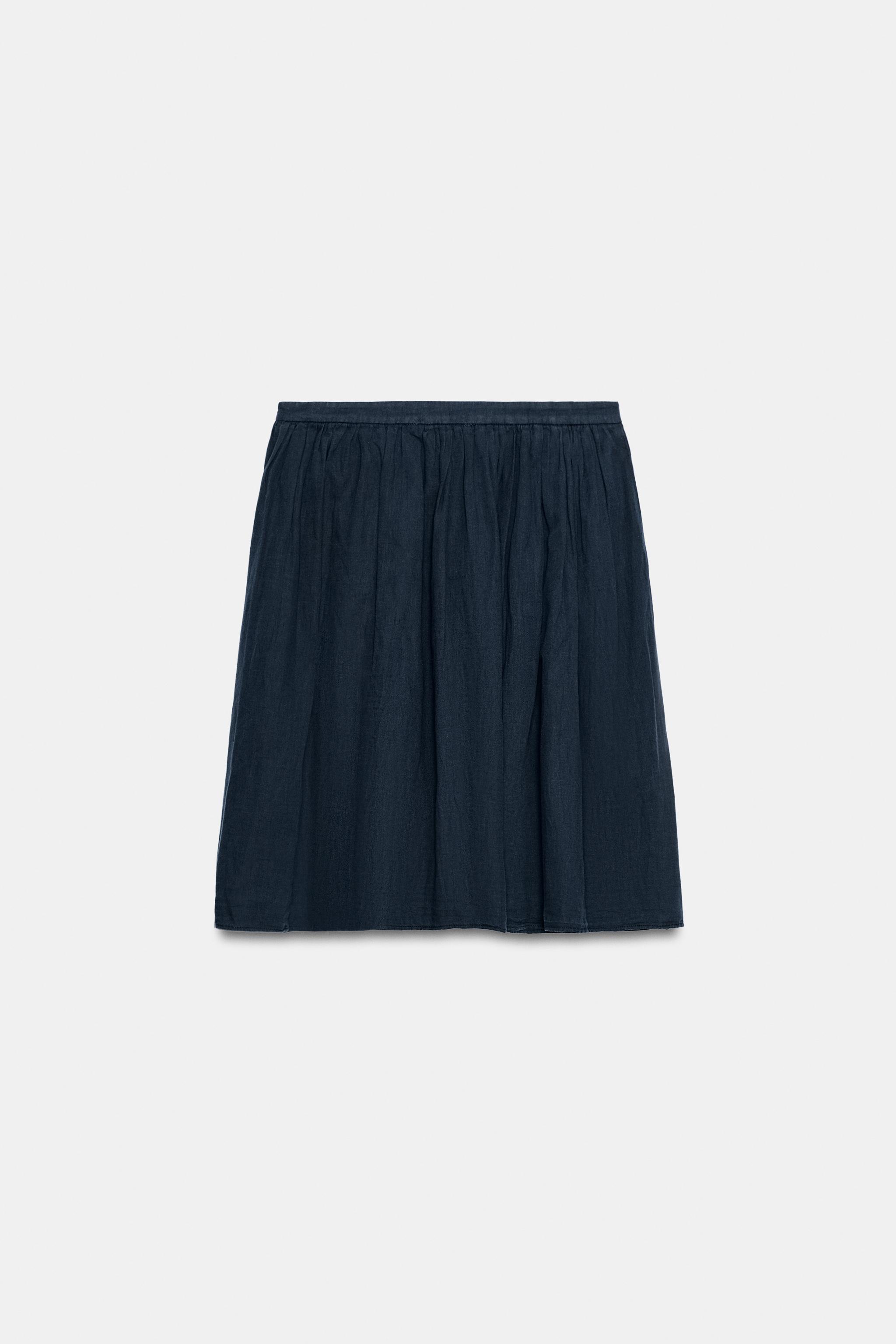 JUPE MI-LONGUE AVEC LIN ZW COLLECTION