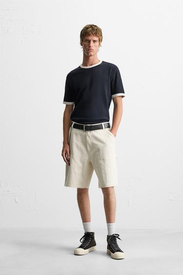 برمودا بجيب نجار - أبيض مكسور الخاص بـ Zara
