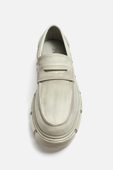 MOCASSIN VOLUME USÉ - Gris de Zara - Image 2