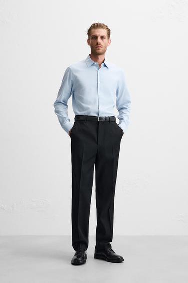 EASY CARE TEXTURED SHIRT - Sky blue by Zara - Image 0