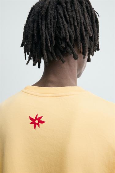 SLOGAN PRINT SWEATSHIRT - Dark yellow by Zara
