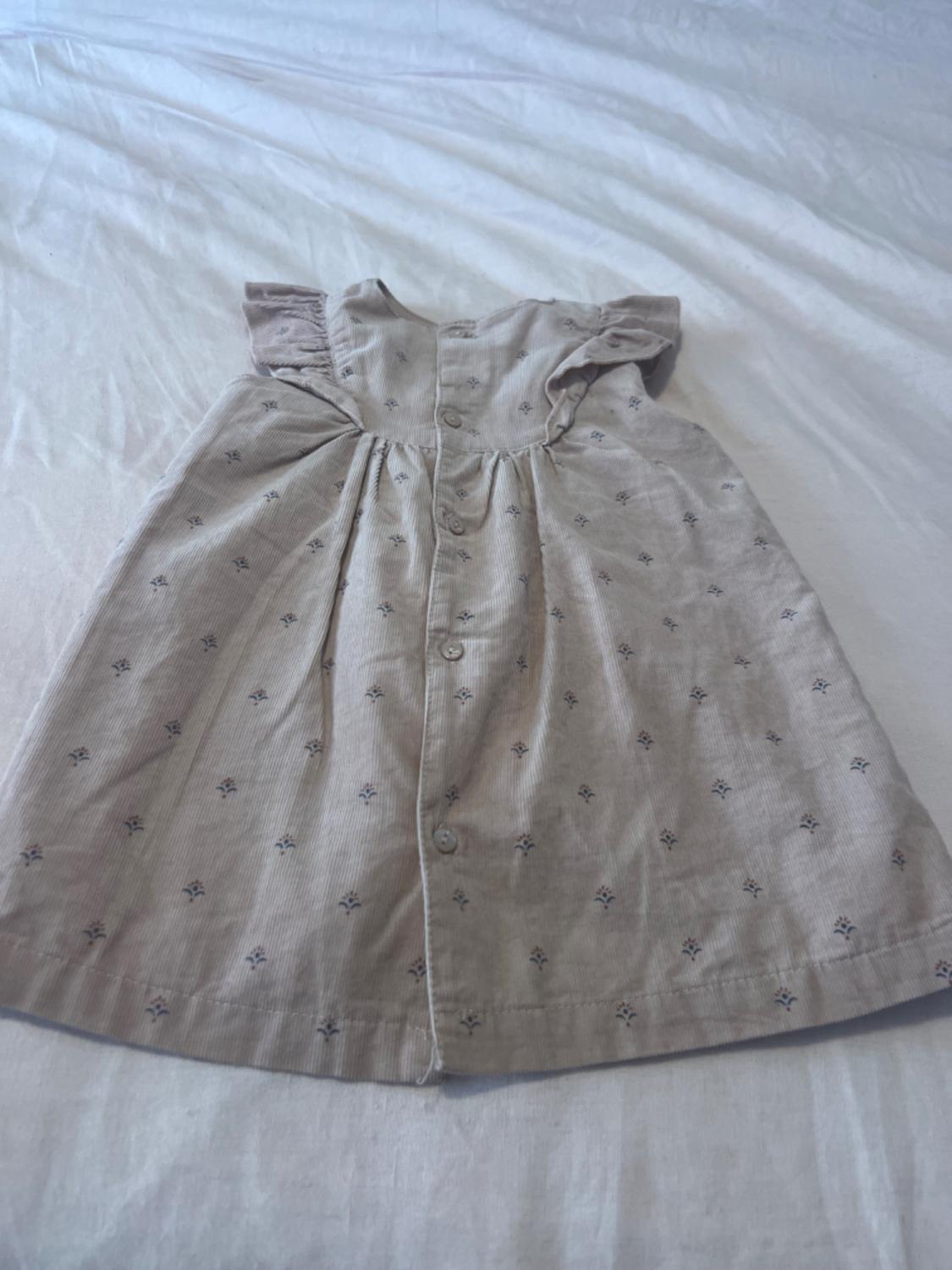 FINE CORDUROY FLORAL DRESS - Image 2