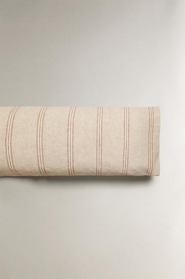 DYED THREAD STRIPED PILLOWCASE - Light beige by Zara - Image 4