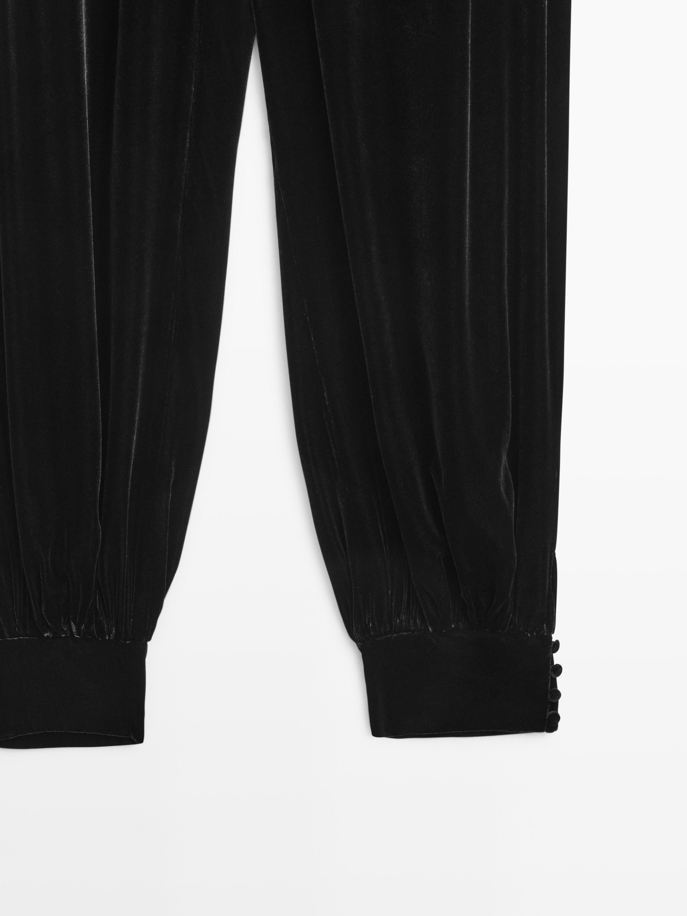 Velvet sarouel trousers - STUDIO