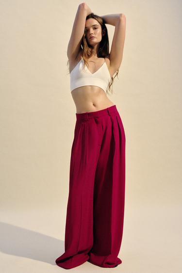ZW COLLECTION DARTED TROUSERS - Strawberry by Zara