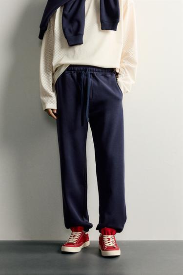 BASIC JOGGER PANTS — Navy blue 2