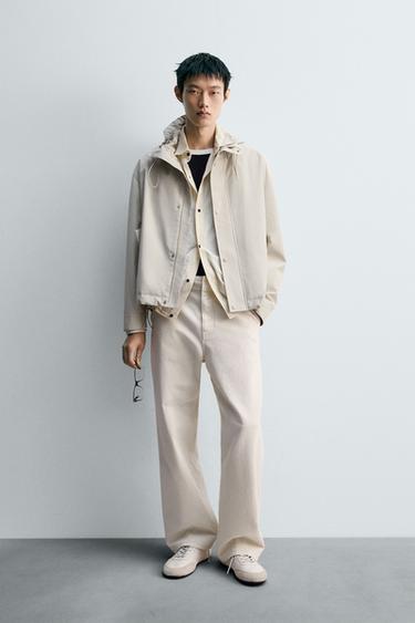 WATER-REPELLENT TECHNICAL JACKET - Ecru by Zara
