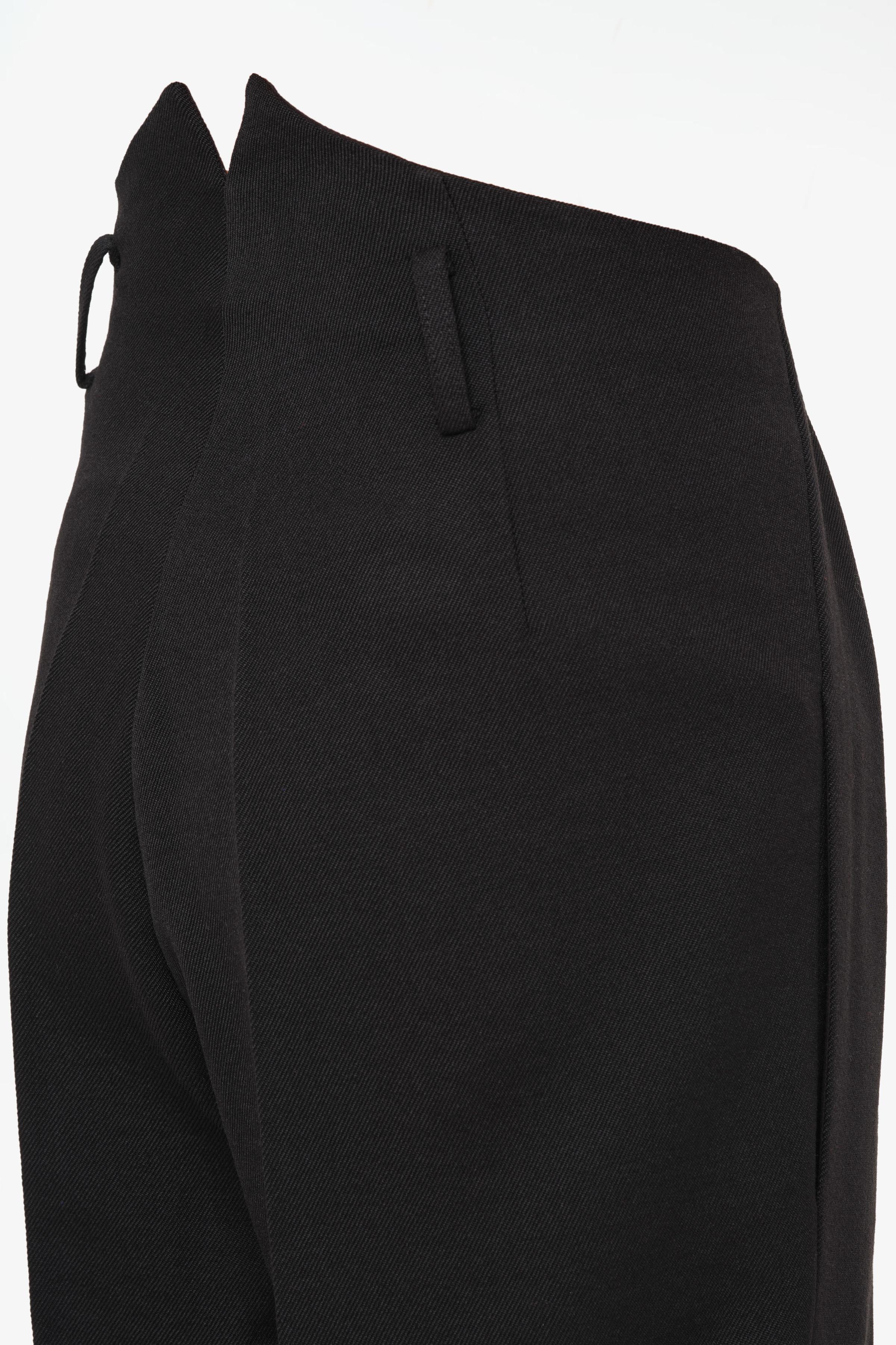 LIMITED EDITION 100% WOOL PANTS WITH CONTRAST STRIPE