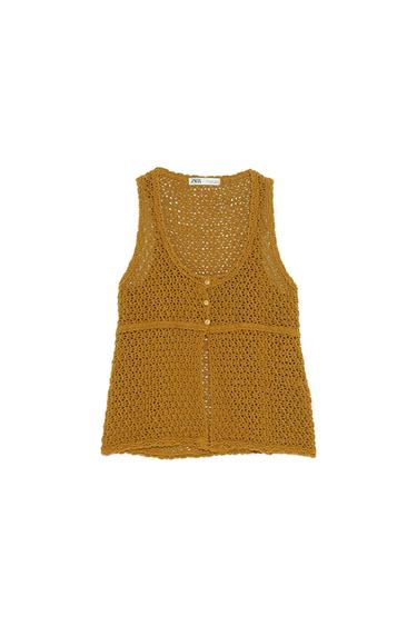 KNIT CROCHET TOP