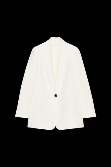 CRINKLED EFFECT BLAZER - Ecru by Zara - Image 0