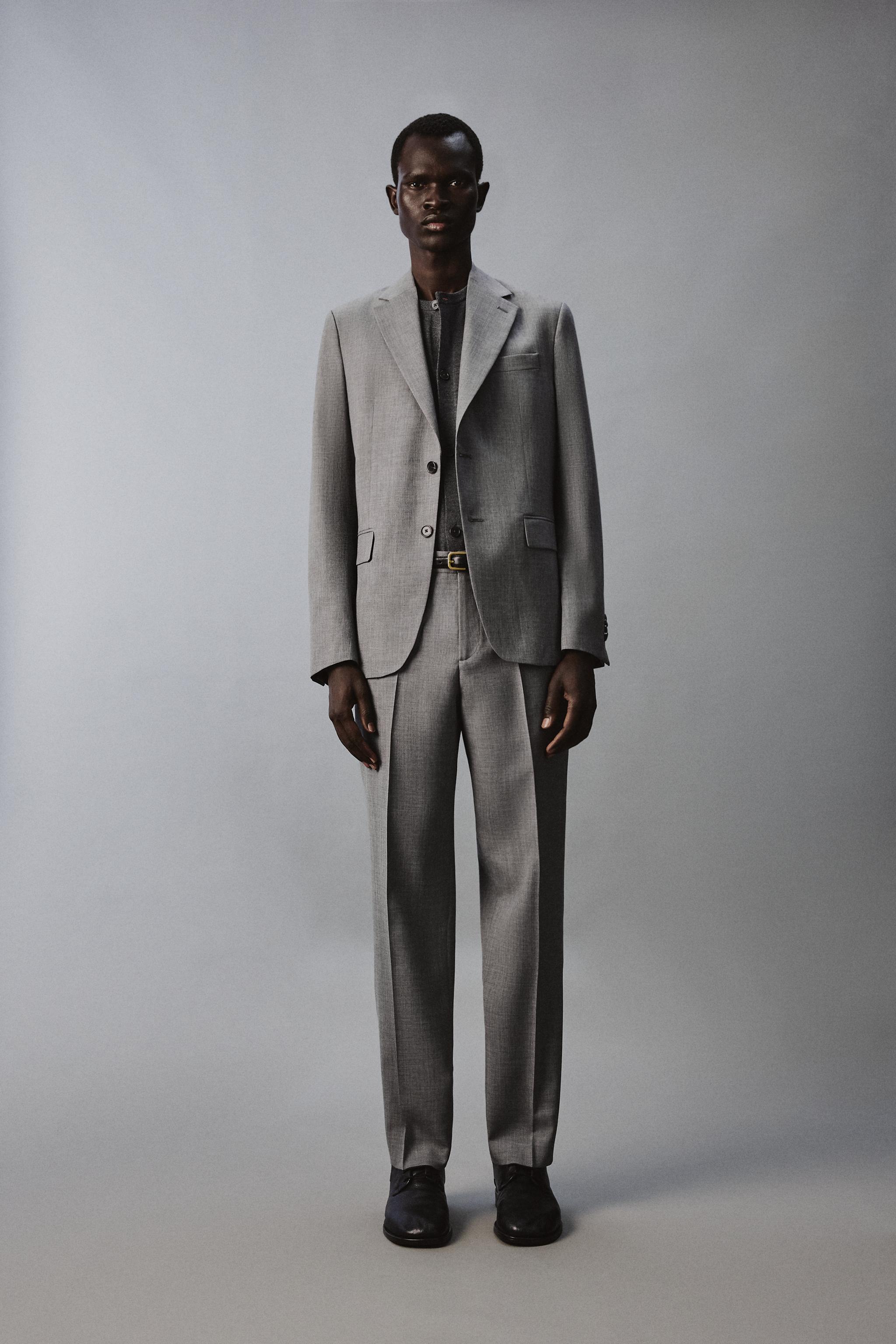 PANTALON DE COSTUME SLIM STRUCTURÉ