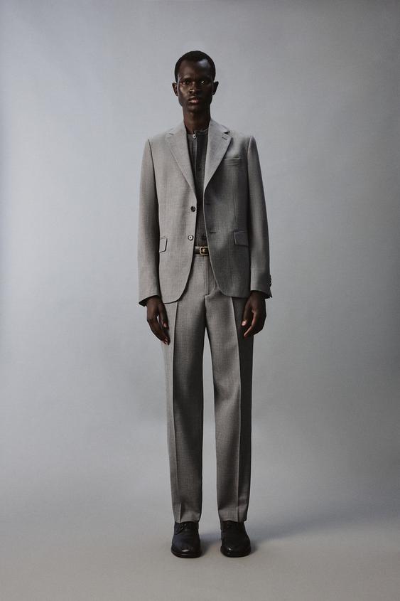 SLIM FIT STRUCTURED SUIT PANTS from Zara - $79.90